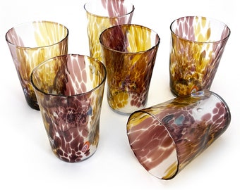 6 Glasses Glass Drink "I Colori di Murano" NAÏF-107-13-08