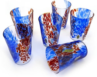 6 Glasses Glass Drink "I Colori di Murano" NAÏF-107-13-07
