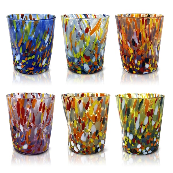 6 Glasgläser „Die Farben von Murano“. TUMBLE-CLAS-MIX