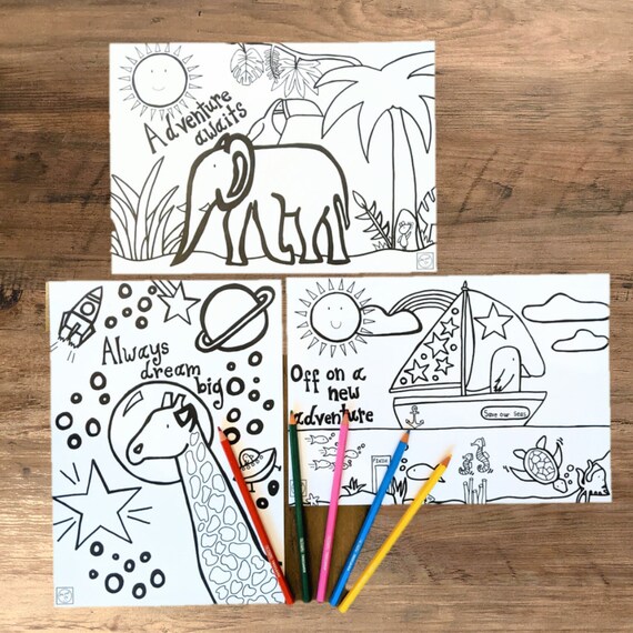 Kids Colouring Set Colouring Sheets Pack | Etsy Australia