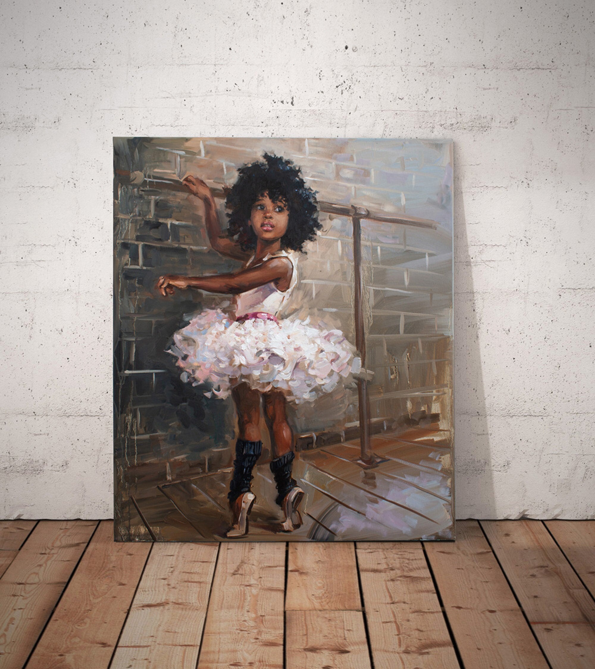 Black Art Ballerina Black Original Painting Little Black | Etsy