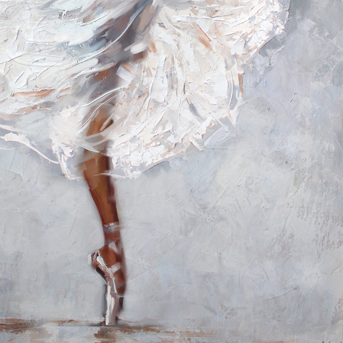 Ballerina Wall Art Print on Canvas Print of Original Oil Etsy