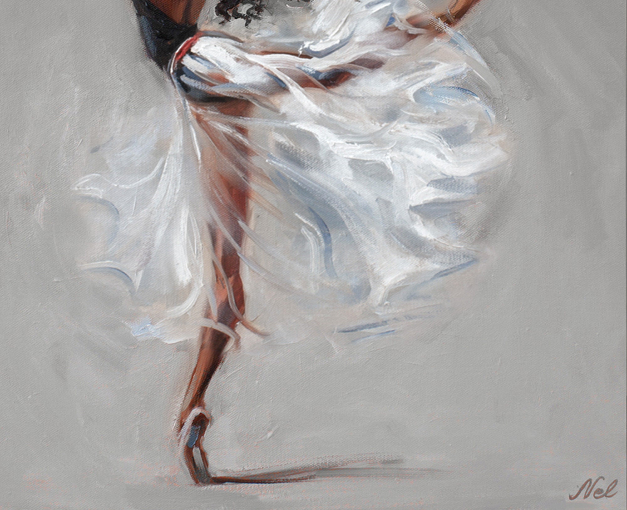 Black Ballerina Print Canvas Ballet Dancer Wall Art Etsy