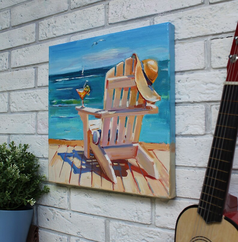 Seascape Beach Painting Coastal Landscape Wall Art California Artwork Sea Original Art 12/'/'by12/'/'