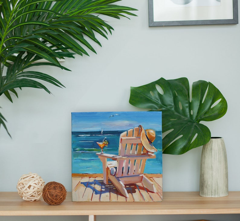 Seascape Beach Painting Coastal Landscape Wall Art California Artwork Sea Original Art 12/'/'by12/'/'