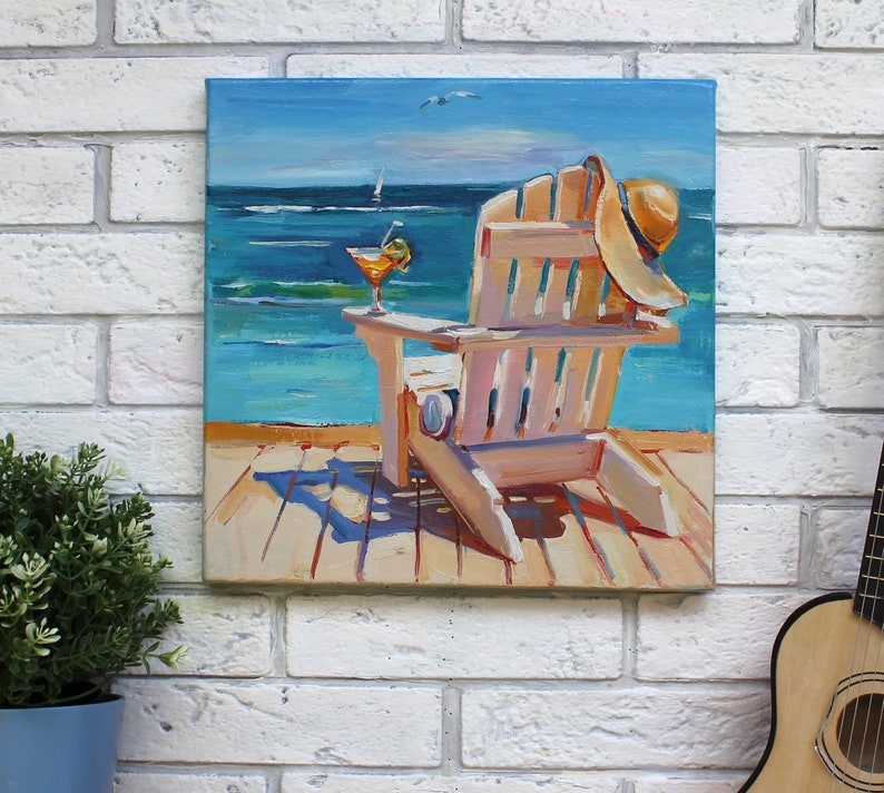 Seascape Beach Painting Coastal Landscape Wall Art California Artwork Sea Original Art 12/'/'by12/'/'