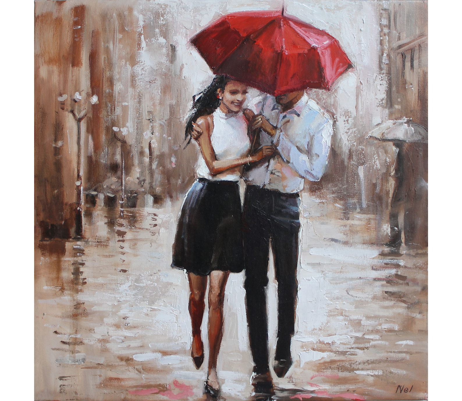 Couple in Love Painting Romantic Original Art Oil on Canvas Etsy