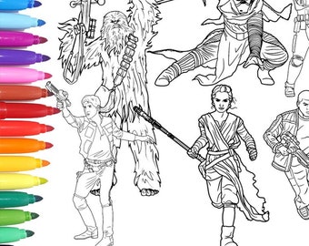 Download Star Wars Coloring Etsy