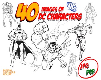 Download Superhero Coloring Etsy
