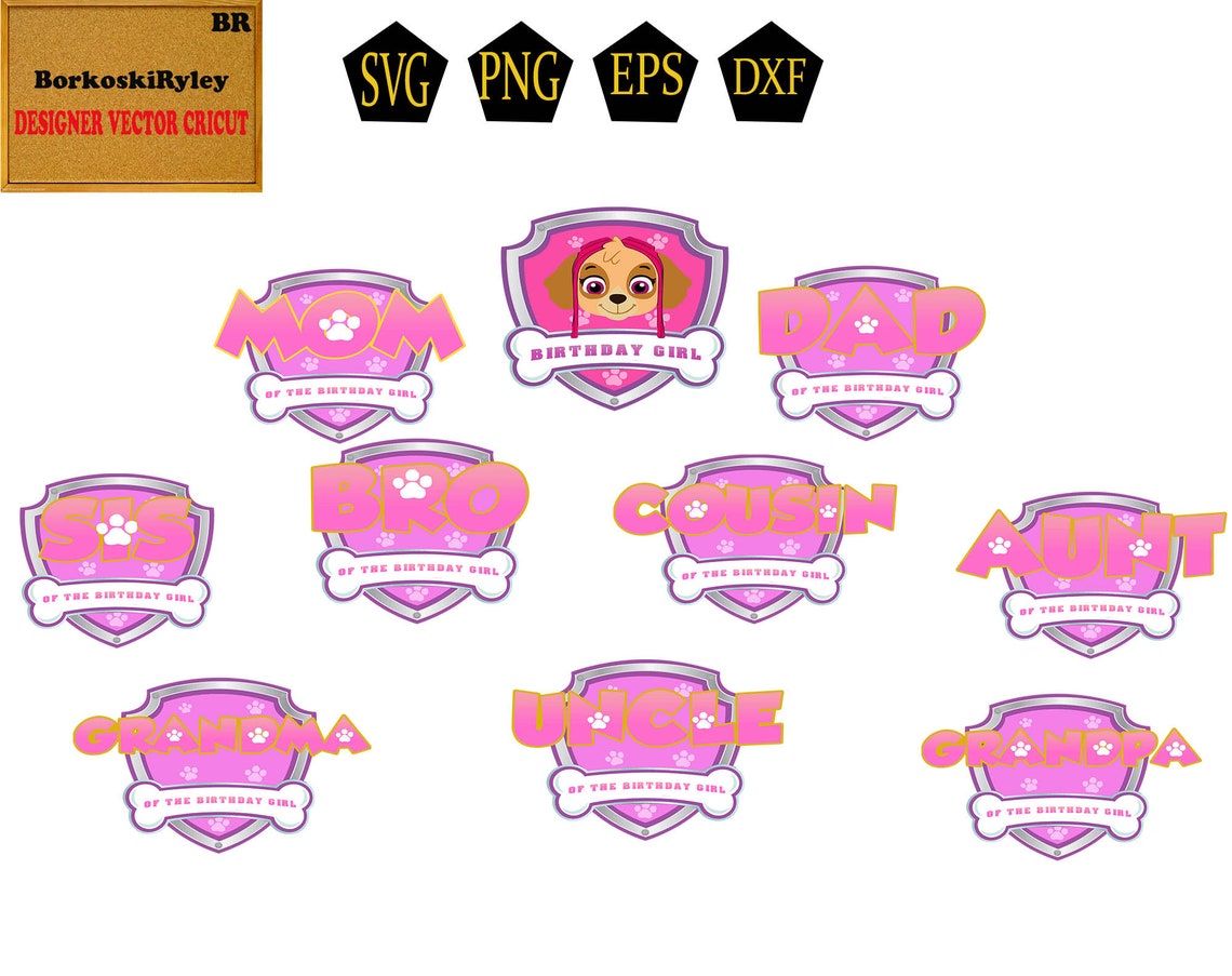 Paw patrol skye bone free printable svg - kitgast