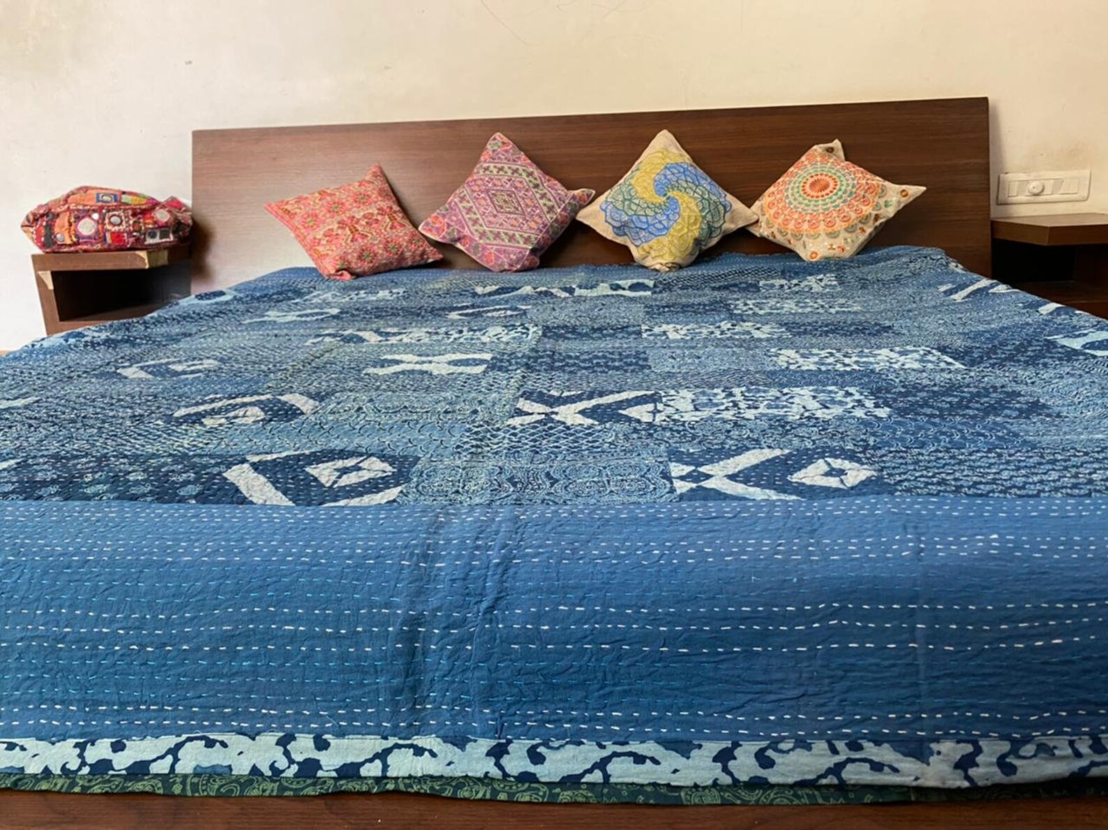 Indian cotton bedcover cotton quilt Bedding throw sofa Etsy