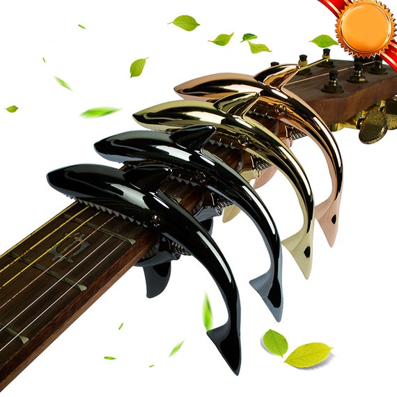 Zinklegierung Gitarrenclip Capo mit Zugschnur für Akustikgitarre Silber