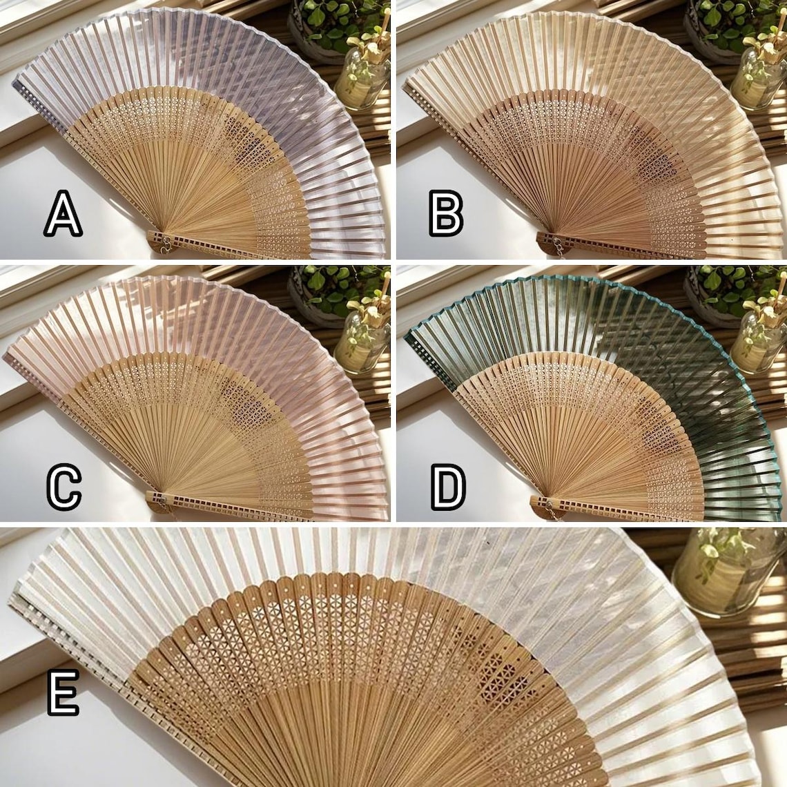 Portable Folding Fans, Wedding Hand Fan, Summer Prom Fan, Party Favors ...