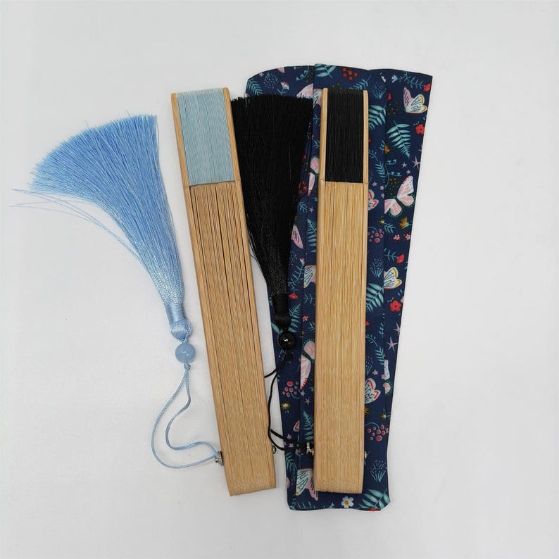 Rustic Fabric Hand Fan, Antiquity Bamboo Ribs Fan, Classical Handheld ...