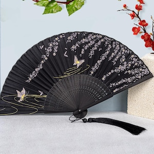 Bamboo Folding Fan, Wedding Bridesmaid Hand Fan, Festival Dance Party Favor, Costume Accessory Fan, Boho Travel Hand Fan, Tea Ceremony Fan