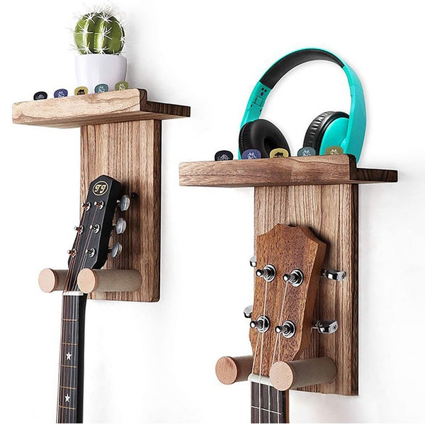 Guitar Hook Wall Mount,Wooden Guitar Hanger, Guitar Accessory,Minimalist Guitar Stand, Guitar Stand Guitar Hanger, Ukulele Wall Mount