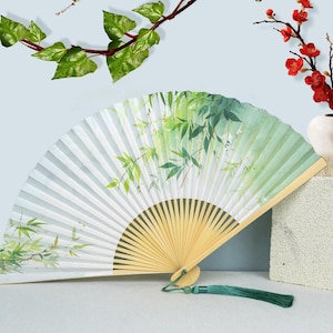 10 Inch Folding Hand Fan, Floral Printed Paper Fan for Summer, Party Favors,  Handheld Fan for Travel, Daily Use, Portable Fan, Gift for Her