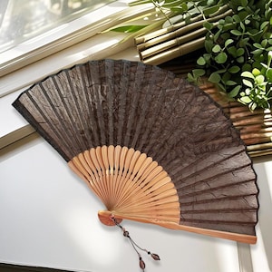 3D Flower Chiffon Bamboo Fan, Elegant Bride Hand Fan, Wedding Party Accessory, Prom Dance Folding Fan, Bridal Shower Favors, Handmade  Decor