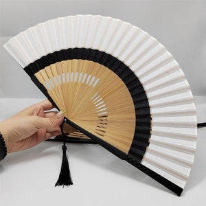 Minimalism Bamboo Fan, Rustic Folding Hand Held Fan, Party Favors Handheld Fan, Antiquity Fabric Hand Fan, Bulk Wedding Personalized Fans