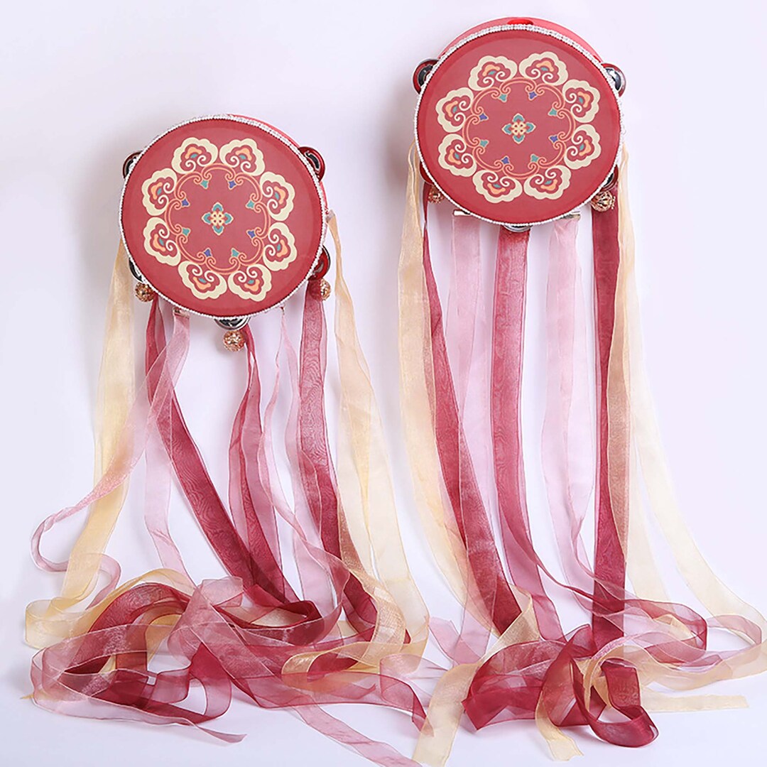 Tambourine With Bells and Colorful Ribbons, Dance Photography Beautiful