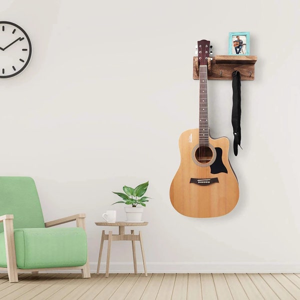 Wooden Storage Wall Hanger, Multi-functional Wooden Guitar Hook, Violin Hanger, Electric Guitar Wall Mount,Musical Instrument Accessories