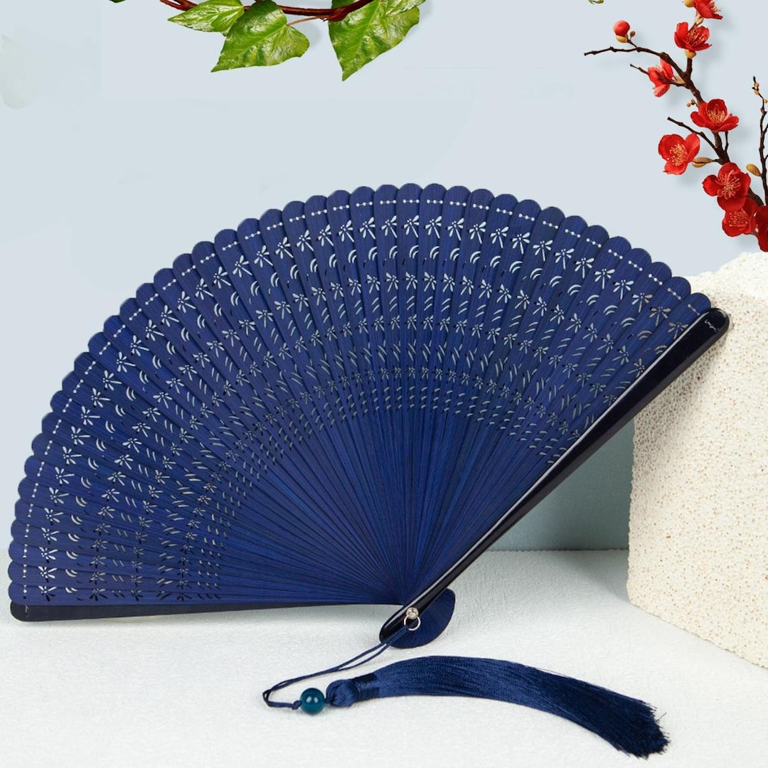 Bamboo Fans With Carving Dragonfly, Hand Fans for Bachelor Party ...
