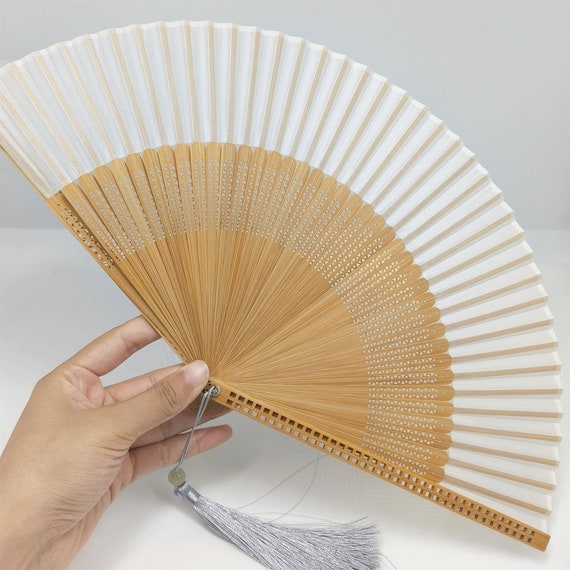 Ventagli Pieghevoli Floreali Sakura, Ventaglio Giapponese In Bambù, Ventaglio Cinese In Legno Hanfu, Ventagli Da Sposa Portatili, Bomboniere Per Feste Di Ballo Estive - Italia - Foto 10