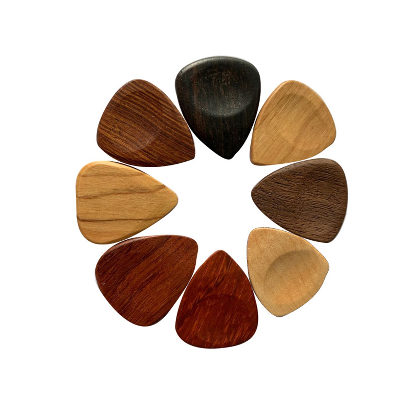 Solid Wood Guitar Picks Wood Ebony Red Precious Olive Wood Etsy