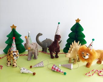 Animal Party Hats, Christmas Theme, Mini Party Hats, Party Hats,