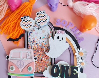 One Groovy Cake Topper, Spooky One Cake Topper, Halloween Cake Topper, Girly Halloween Cake Topper