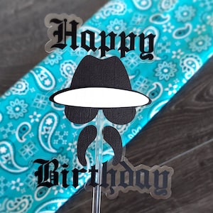Cholo Mustache, Lowrider, Oldies Cake Topper/ Mexican Culture Cake Topper, Chicano