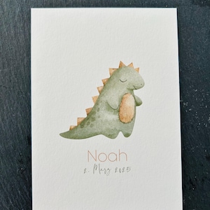 Zur Geburt - Dino - Personalisiert