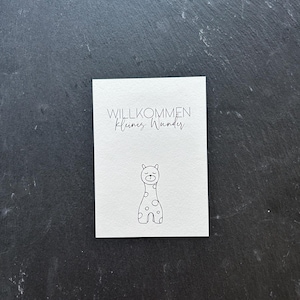Willkommen kleines Wunder - Karte zur Geburt