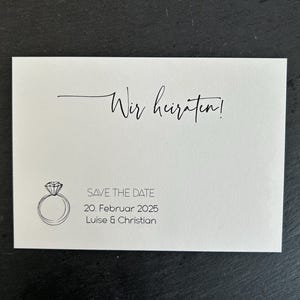Wir heiraten! Save the Date Hochzeit