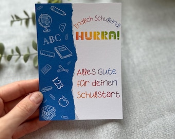 Postkarte zum Schulstart – Liebevolle Glückwünsche für den ersten Schultag