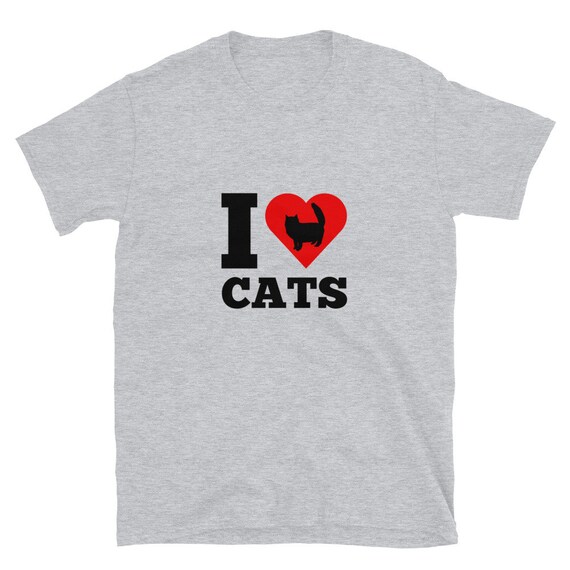 Cat Lover Shirt, I Love Cats, Kitty Cat Lover Tshirt, Kitten Mom Shirt for  Her, Cat Dad for Him, Crazy Cat Lady Gift, Gift for Pet Lovers -  UK