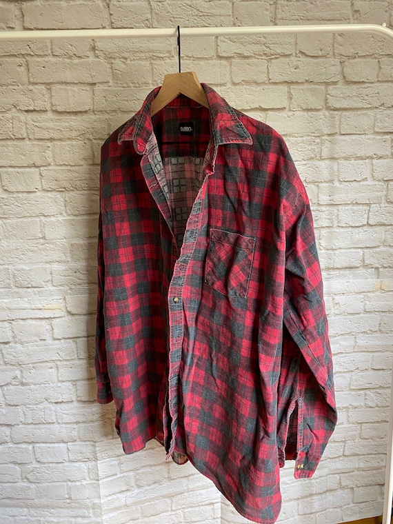 Vintage Black and Red Flannel