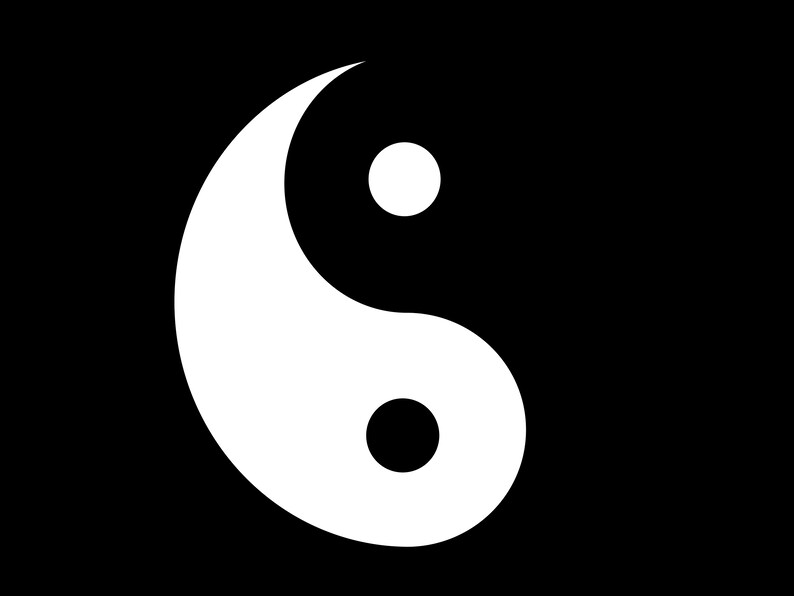 T-shirt Gatto Yin Yang LOVELEGIS – Bianca Con Stampa Tao Gatti Neri E Bianchi, Idea Regalo Donna Ragazza