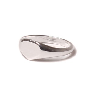 Heart Shaped Sterling Silver Ring