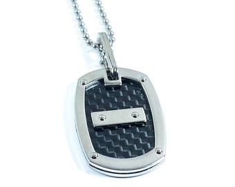 Men's Stainless Steel Dog Tag Pendant