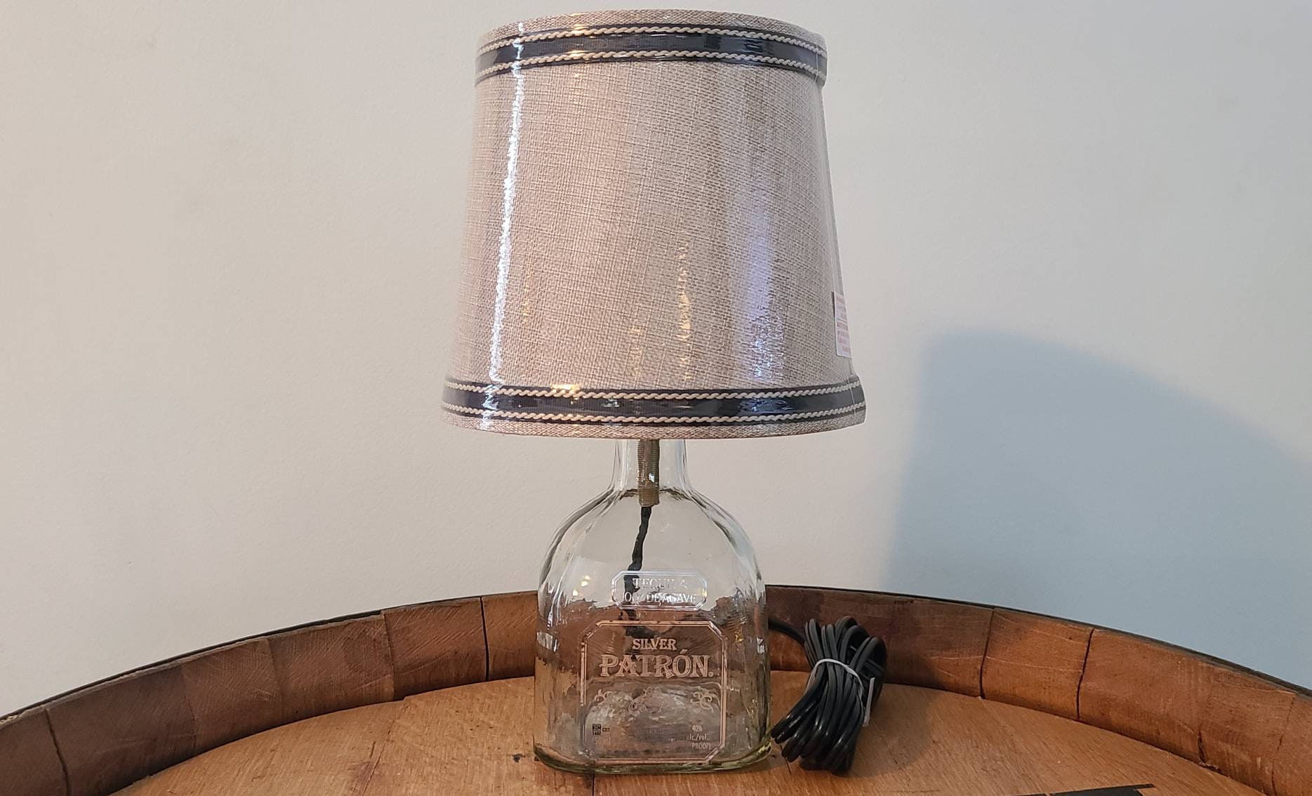 Tequila Bottle Lamp Patron Silver Tequila Bottle Lamp Etsy