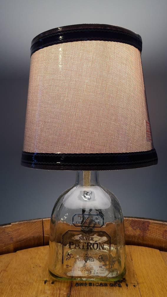 Tequila Bottle Lamp Patron Silver Tequila Bottle Lamp Etsy