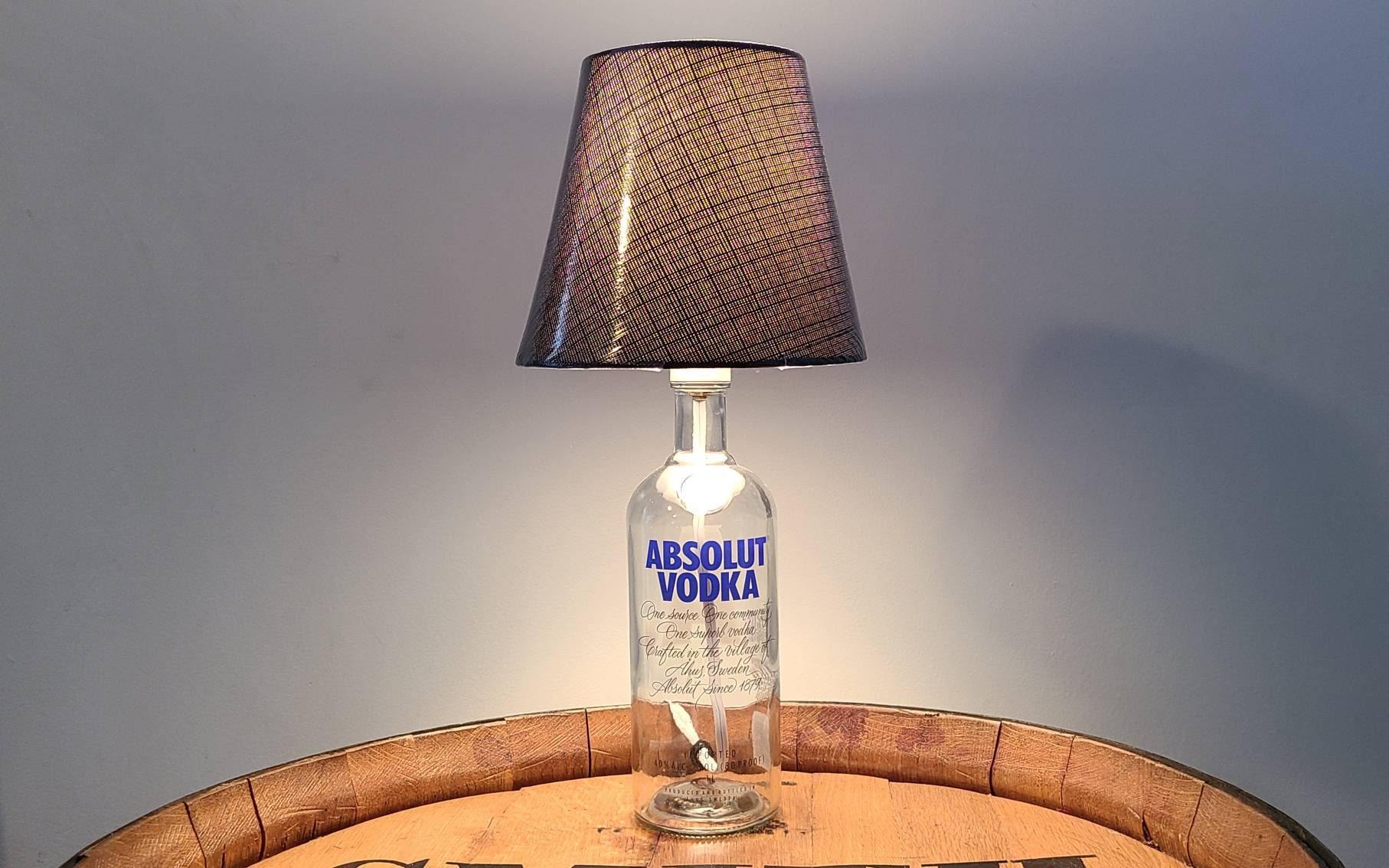 Absolut Vodka Bottle Lamp. Perfect for your bar mancave or Etsy