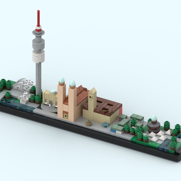 Skyline der Stadt München aus LEGO® Steinen