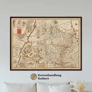 Historical map Navarra around 1698