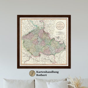 Historical map of Czech Republic around 1800