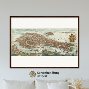 Historische Stadtansicht Venedig um 1636