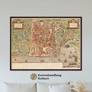 Mappa storica di Palermo intorno al 1592