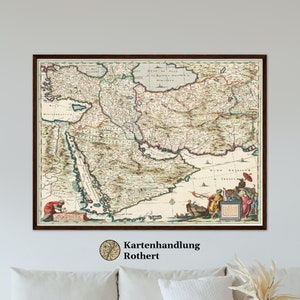 Historical Map Arabia Persia around 1680