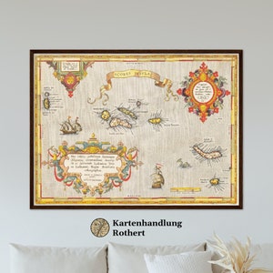 Historical map Azores around 1609